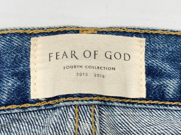 フィアオブゴッド FEAR OF GOD 4th Collection Selvedge Denim Vintage Indigo Jean セルビッジ デニム ヴィンテージ インディゴ ジーン 青 無地 デニム ブルー 104MB-318