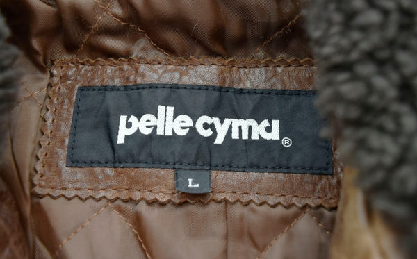 ペレシーマ  pelle cyma シープ レザー ジャケット 茶 ジャケット ブラウン Lサイズ 103MT-1433