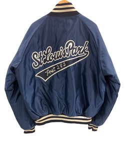 ヴィンテージ vintage 80's 80s 80年代 BUTWIN バトウィン St.Louis Park ナイロン スタジャン アメリカ製 MADE IN USA  XL ジャケット ネイビー LLサイズ 101MT-3595