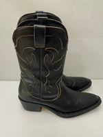 ザラ ZARA メンズ靴 ブーツ ウエスタン ブラック 42cm 201-shoes756
