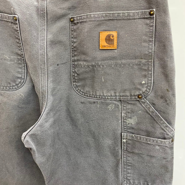 【曜日割引対象外】 カーハート Carhartt ダブルニー ダックパンツ カーゴパンツ グレー 33×32サイズ 201MB-1184 VB