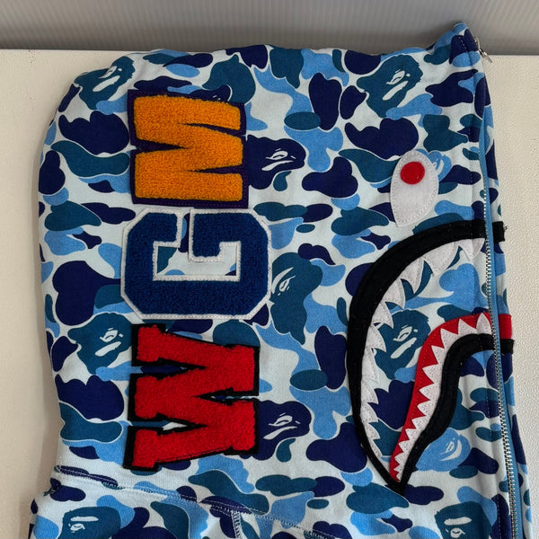 アベイシングエイプ  A BATHING APE Camo Shark Full Zip Hoodie 001ZPE201004X パーカ ブルー 2XLサイズ 201MT-3232