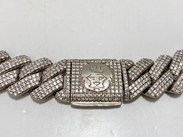 キングアイス KING ICE ICED DIAMOND CUT MIAMI CUBAN CHAIN  メンズジュエリー・アクセサリー ネックレス・ペンダント シルバー 101goods-143