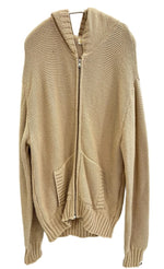 ア ベイシング エイプ A BATHING APE ウール ニットパーカー フーディ セーター ベージュ Mサイズ 101MT-4152