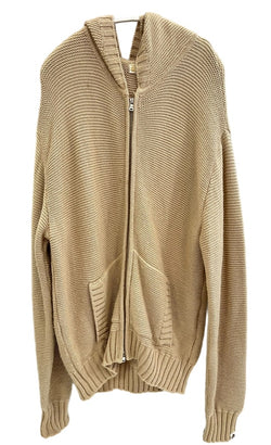 ア ベイシング エイプ A BATHING APE ウール ニットパーカー フーディ セーター ベージュ Mサイズ 101MT-4152