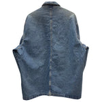 【曜日割引対象外】 リー Lee 90's DUNGAREES Cant Bustem デニムカバーオール USA製 ジャケット ブルー Lサイズ 201MT-3978 VB