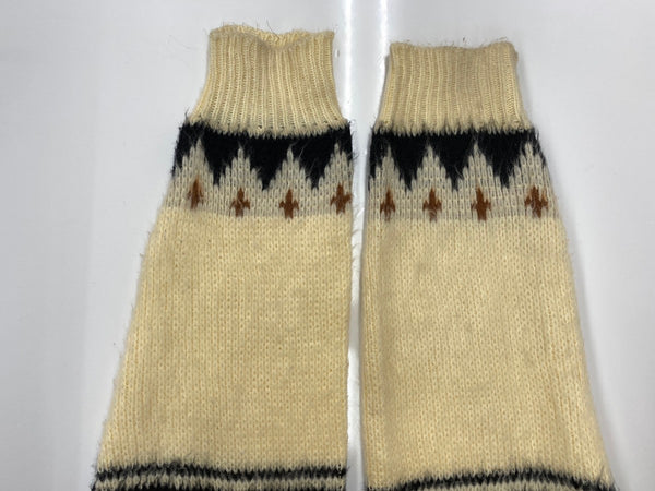 ヴィンテージ vintage モヘア ニット ノルディック オーバーサイズ Vネック オフホワイト セーター ライン ベージュ 104MT-1670