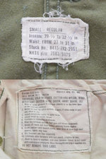 ミリタリー Military 70s USARMY M-65 70's アメリカ軍 片爪TALON 8415-782-2951 カーゴパンツ カーキ S-R 103MB-544