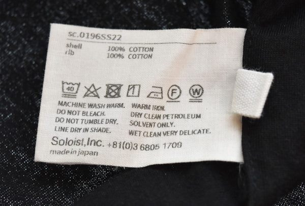 タカヒロミヤシタ  TAKAHIROMIYASHITA  THE SOLOIST ザ ソロイスト  22ss  sc.0196ss22 44 ロンT ブラック 103MT-2798