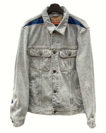 ディーゼル DIESEL D-BARCY-RS TRUCKER JACKET トラッカー ジャケット デニム Dロゴ アウター アイボリー 灰色 A09156 ジャケット ロゴ グレー Lサイズ 104MT-874