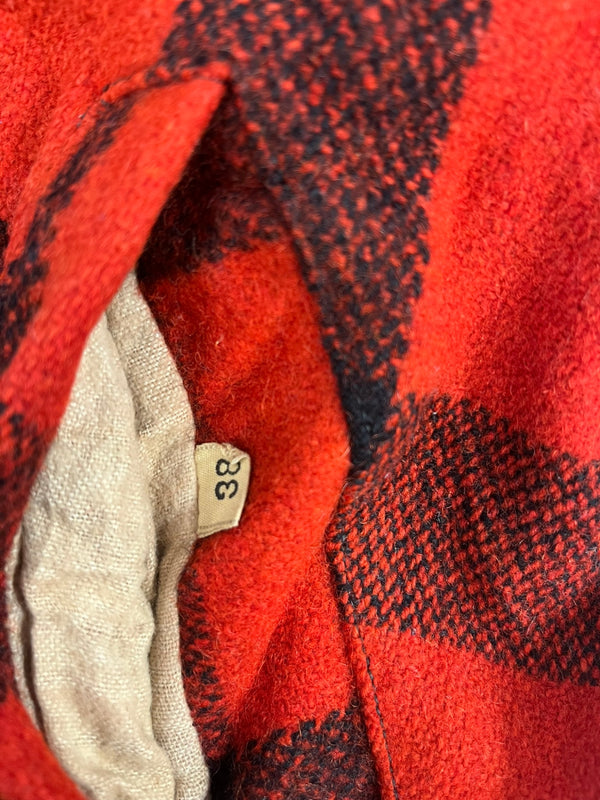 ヴィンテージ vintage 50's～ 50年代～ ウール ハンティングジャケット バッファローチェック ブロックチェック CONMATIC ZIP 38 ジャケット レッド 101MT-5444