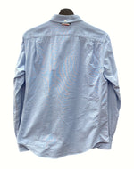 モンクレール MONCLER GAMME BLEU CAMICIA OXFORD BD SHIRT ボタンダウン シャツ 長袖 胸ポケット 青 D13915200420 26525 サイズ 0 長袖シャツ ロゴ ブルー 104MT-1076