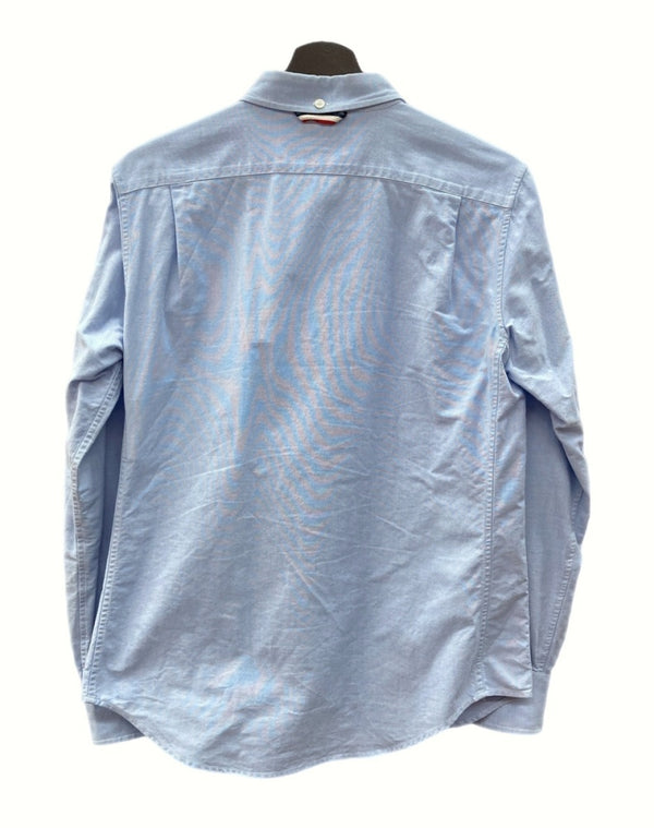 モンクレール MONCLER GAMME BLEU CAMICIA OXFORD BD SHIRT ボタンダウン シャツ 長袖 胸ポケット 青 D13915200420 26525 サイズ 0 長袖シャツ ロゴ ブルー 104MT-1076