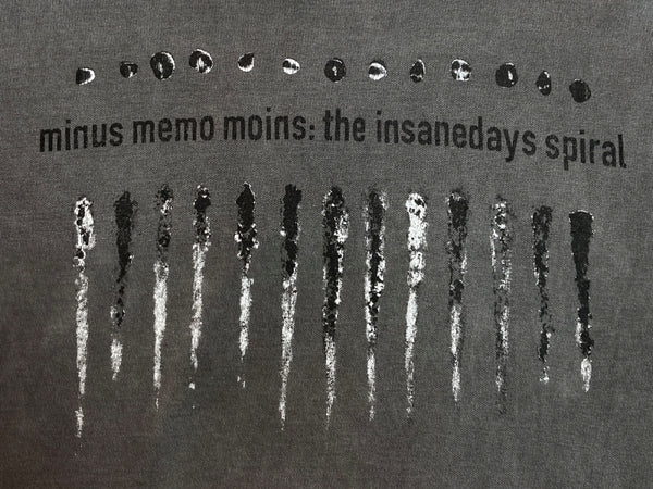 マイナス MINUS BOOTLEG CREW SWEAT ブートレグ クルー スウェット Nine Inch Nails ダメージ加工 トレーナー 裏起毛 黒 サイズ 1 スウェット プリント ブラック 104MT-1590