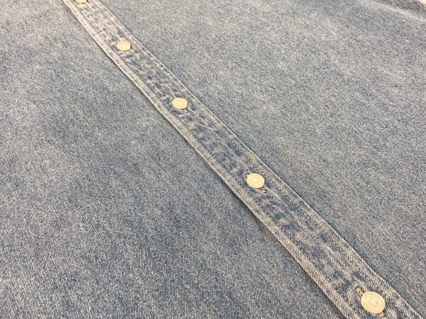 シュプリーム SUPREME Small Box Denim Shirt Washed Indigo スモール ボックス ロゴ デニム シャツ 青 長袖シャツ ロゴ ブルー Sサイズ 104MT-1942