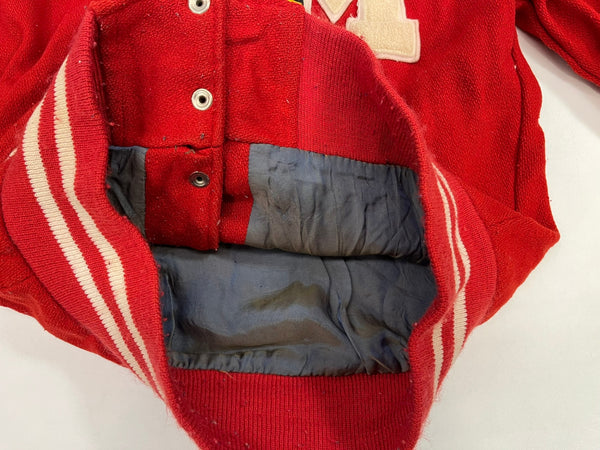 ヴィンテージ vintage 50's～60's 50～60年代 ウールスタジャン ヴァーシティジャケット アワード レターマン ワッペン レザーパイピング ラグランスリーブ ジャケット レッド 101MT-5331