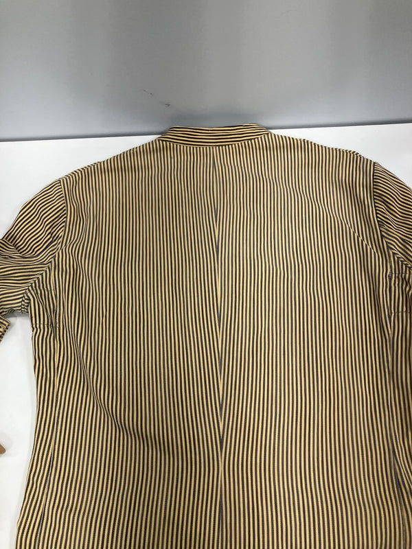 ヴィンテージ vintage 30's～ 30年代～ EURO ユーロ サーヴァント ギャルソンジャケット ワーク カートンボタン アンティーク ストライプ ヒッコリー - ジャケット イエロー 101MT-4994