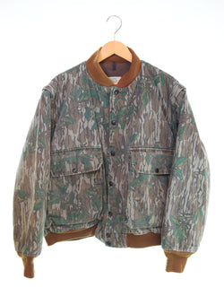US US古着 80s MOSSY OAK リアルツリー2wayブルゾン USA製 80's 短丈 デタッチャブル シンサレート ジャケット マルチカラー LLサイズ 103MT-2896