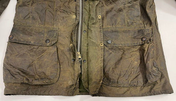 バブアー Barbour 90's 90年代 3ワラント BORDER ボーダー ワックス コットン オイルドジャケット コート VINTAGE ヴィンテージ A201 C42 ジャケット カーキ 101MT-5401