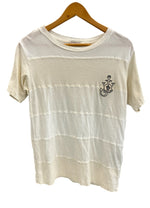 モンクレール MONCLER JW ANDERSON JWアンダーソン つぎはぎデザイン ボーダー 生成り G109E8C00009 Tシャツ ホワイト Sサイズ 101MT-4198