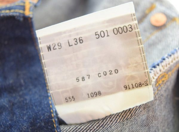 リーバイス Levi's USA製 バレンシア工場 501XX  ボタン裏555  デニムパンツ W29 L36  501-0003 デニム ブルー 103MB-611