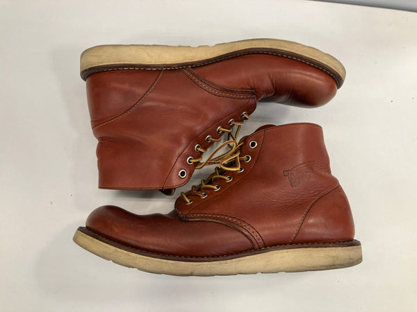 レッドウィング RED WING 8166 6INCH CLASSIC ROUND PLAIN TOE BOOTS 6インチ クラシック ラウンド プレーントゥ  メンズ靴 ブーツ ワーク ブラウン US10 28cm 101sh-1848