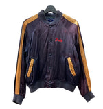 ラルフローレン RalphLauren SPORT 90s Souvenir Jacket スカジャン 横須賀ジャンパー チェーンステッチ USA製 POLO サテン 紺 ジャケット ロゴ ネイビー Sサイズ 104MT-1477