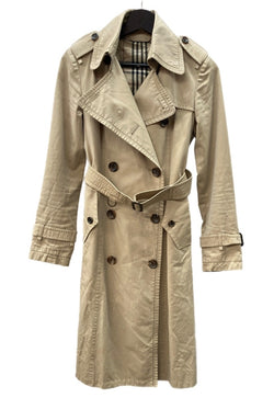 バーバリー Burberry 三陽商会 トレンチコート ライトアウター ダブル ロング 裏地ノバチェック ウエストマーク 日本製 BEIGE FRE04-900-50 コート 無地 ベージュ SIZE40 104LT-251