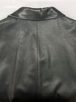 ケンゾー KENZO HOMME LEATHER LONG COAT レザー ロング コート ボタン アーカイブ 本革 アウター ジャケット 黒 ジャケット 無地 ブラック Lサイズ 104MT-1794