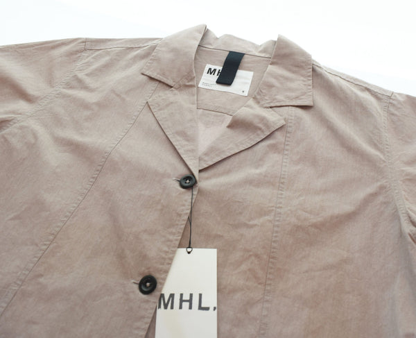 マーガレットハウエル MHL. chambray shirt 半袖シャツ オープンカラーシャツ  595-4152509 半袖シャツ ベージュ 2 103LT-105