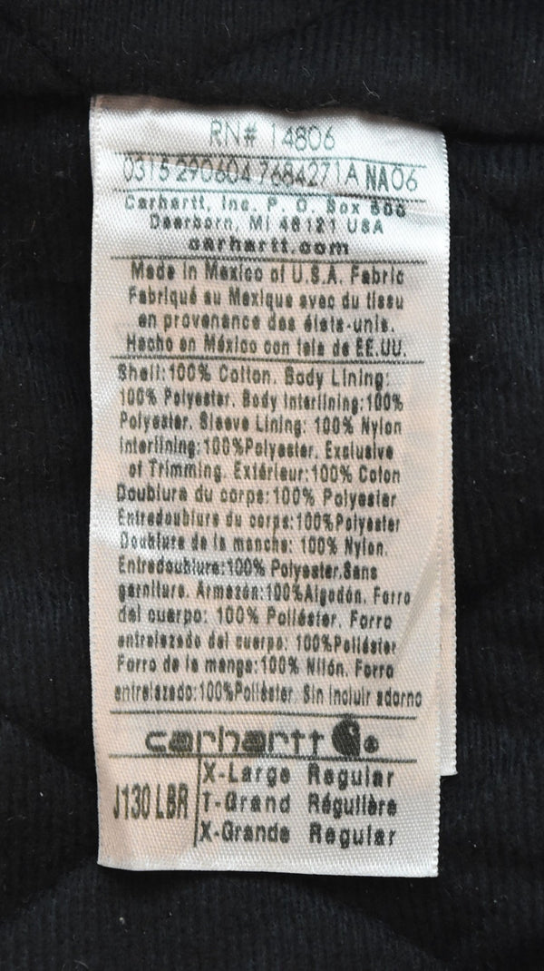 カーハート Carhartt アクティブジャケット ダック キルティング J130LBR ジャケット ブラウン LLサイズ 103MT-2915