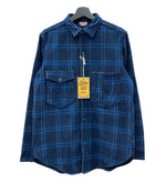 フリーホイーラーズ FREEWHEELERS UNION SPECIAL OVERALLS ブライストン メカニックシャツ 1930s style ネルシャツ ガチャポケ 青 紺 2433005 長袖シャツ チェック ネイビー 104MT-2258