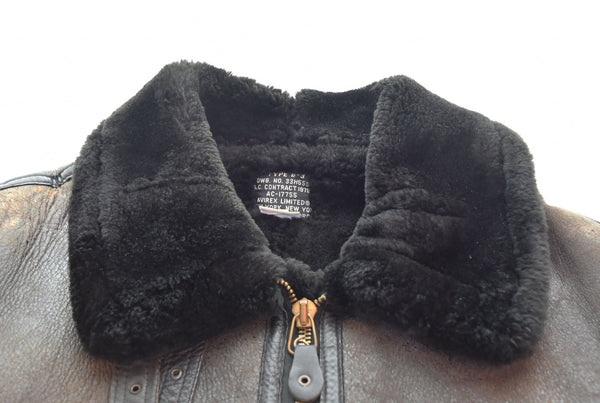 アヴィレックス AVIREX TYPE B-3 ムートン フライトジャケット 茶 AC-17755 ジャケット ブラウン Sサイズ 103MT-2519