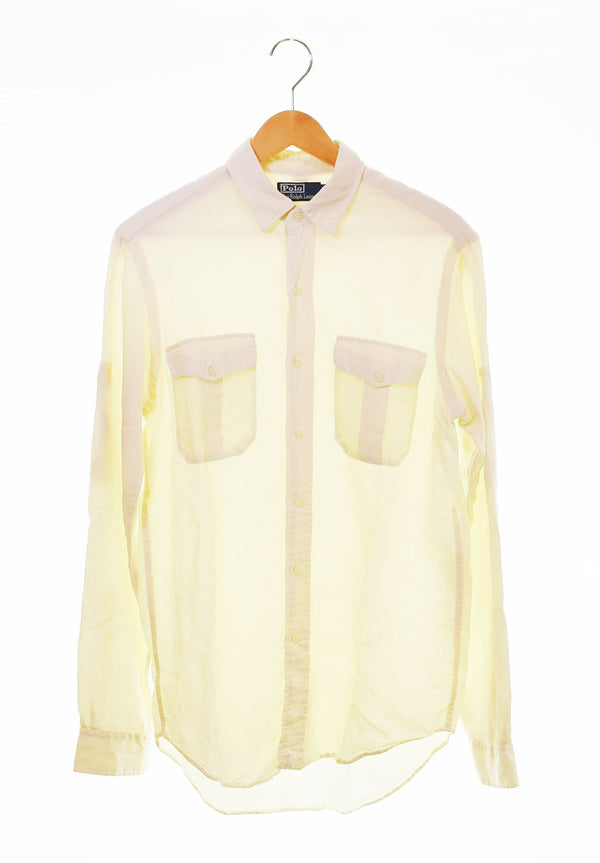 ラルフローレン RalphLauren 90s 90's Polo by Ralph Lauren LINEN×SILK リネン シルク シャツL/S White 長袖シャツ ホワイト Sサイズ 103MT-2675