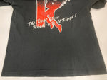 ヴィンテージ vintage 90's 90s FRUIT OF THE LOOM 105.9 KBPI Rock The Rock The best new Rock-n-Roll First XL Tシャツ ブラック LLサイズ 101MT-3517