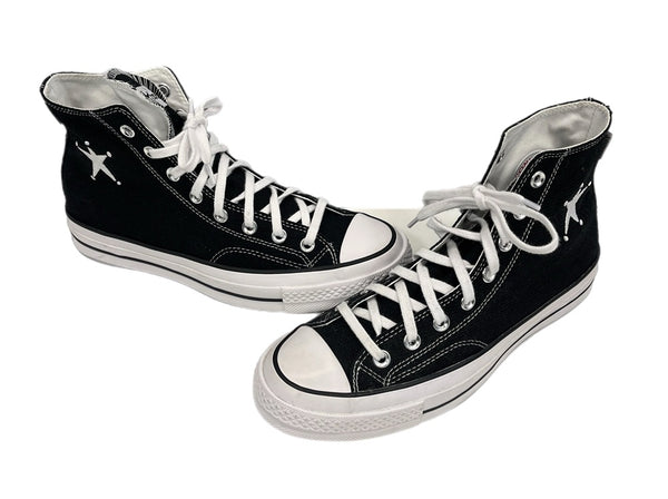 コンバース CONVERSE ×STUSSY CHUCK 70 HI BLACK/WHITE/BLACK ステューシーコラボ チャックテイラー 黒 白 A01765C メンズ靴 スニーカー ブラック 27.5cm 101sh-2292