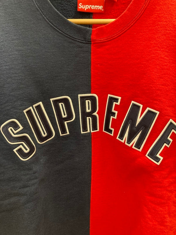 シュプリーム SUPREME ツートーン ロゴ ロングスリーブスウェットシャツ  スウェット レッド Mサイズ 101MT-3161