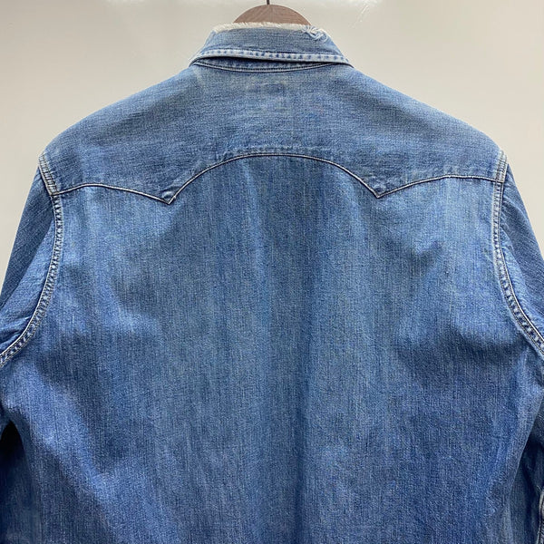 【曜日割引対象外】 リーバイス Levi's 90's 復刻 ショートホーン デニムウエスタンシャツ 長袖シャツ ブルー 201MT-4392 VB