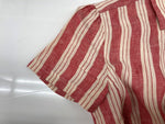 ラルフローレン RalphLauren ポロ POLO 23SS 現行タグ ストライプドベルテッド リネン ミディシャツ ドレス SHIRT LINEN 麻 DRESS ロング丈 RED 赤 BEIGE ベージュ ワンピース ストライプ レッド SIZE4 104LT-188