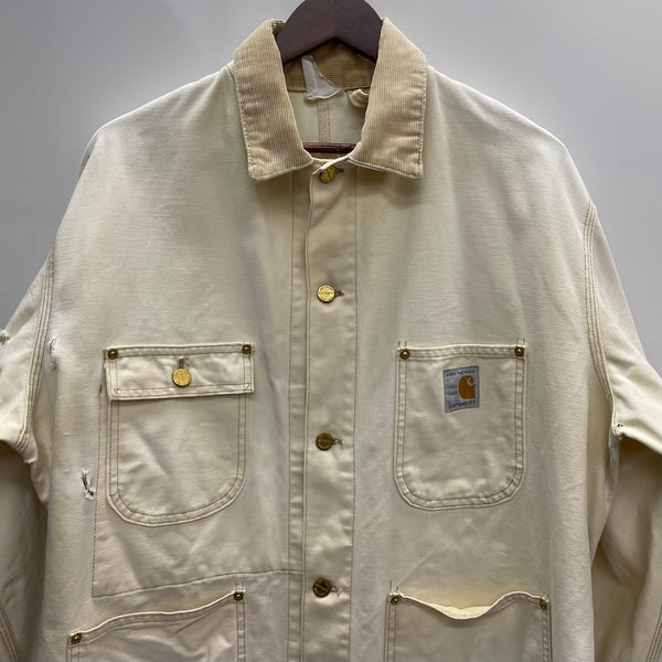 【曜日割引対象外】 カーハート Carhartt 80's 100th Anniversary ミシガンチョアコート 100周年記念 USA製 ジャケット ホワイト 201MT-4454 VB