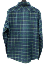 ダブルアールエル RRL 90s 一ツ星タグ SHIRT プルオーバー ステンカラー ボタンダウン ハーフボタン ヴィンテージ VINTAGE ラルフローレン RALPH LAUREN コットン グリーン系 長袖シャツ チェック マルチカラー Mサイズ 104MT-2040