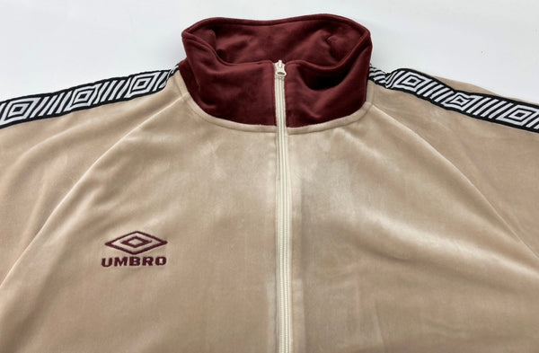 アンブロ UMBRO × Tempalay テンパレイ ANDY FREAK'S STORE 別注モデル ベロア トラック ジャケット 茶 1059394400025 ジャケット ロゴ ブラウン Lサイズ 104MT-2101