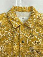 トーガ TOGA VIRILIS 23SS COTTON EMBROIDERY S/S SHIRT エンブロイダリー シャツ キューバ 半袖 刺繍 黄 TV31-FJ305 サイズ 44 半袖シャツ 総柄 イエロー 104MT-1170