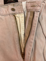 ダブルアールエル RRL 90s TACK CHINO PANTS タック チノ パンツ ジップフライ ワーク トラウザーズ 三ツ星タグ USA製 Ralph Lauren 薄茶 無地 チノパン ベージュ 31×34 104MB-342