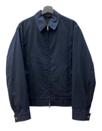 ダンヒル Dunhill NYLON ZIPUP JACKET ナイロン ジップアップ ジャケット ダブルジップ 薄手 アウター 紺 ジャケット チェック ネイビー Sサイズ 104MT-2092