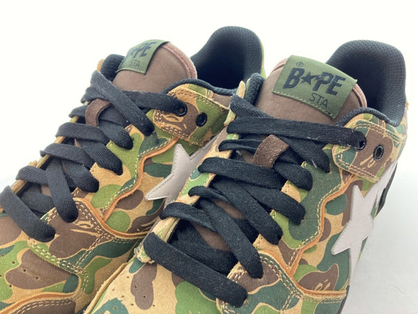 アベイシングエイプ A BATHING APE BAPE SK8 STA ABC Camo Green スケート スタ カモ グリーン ローカット スエード 迷彩 M191X42 メンズ靴 スニーカー マルチカラー 28cm 104-shoes318