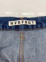 ネヴァーフォーゲット NVRFRGT 3D TWISTED JEANS ツイスト ジーンズ ジップフライ ジーパン パンツ インディゴ 青 無地 NF231P01B デニム ブルー サイズ3 104MB-397