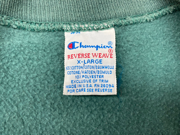 チャンピオン Champion 90's REVERSE WEAVE リバースウィーブ  ヴィンテージ pace university カレッジ 緑 スウェット プリント グリーン XLサイズ 104MT-645