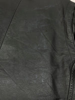 US US古着 LEATHER JACKET レザー ジャケット NOTHING ELSE IS A PEPSI ジップアップ ペプシ 企業 アウター 黒 ジャケット 無地 ブラック XLサイズ 104MT-2226