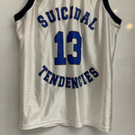 【曜日割引対象外】 ヴィンテージ vintage 90's Suicidal Tendencies バスケットジャージ ゲームシャツ USA製 ノースリーブ ホワイト Mサイズ 201MT-4409 VB